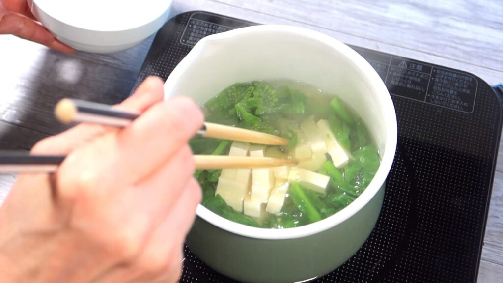 豆腐を加えた画像